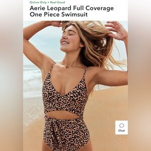 Aerie Leopard Wrap One Piece